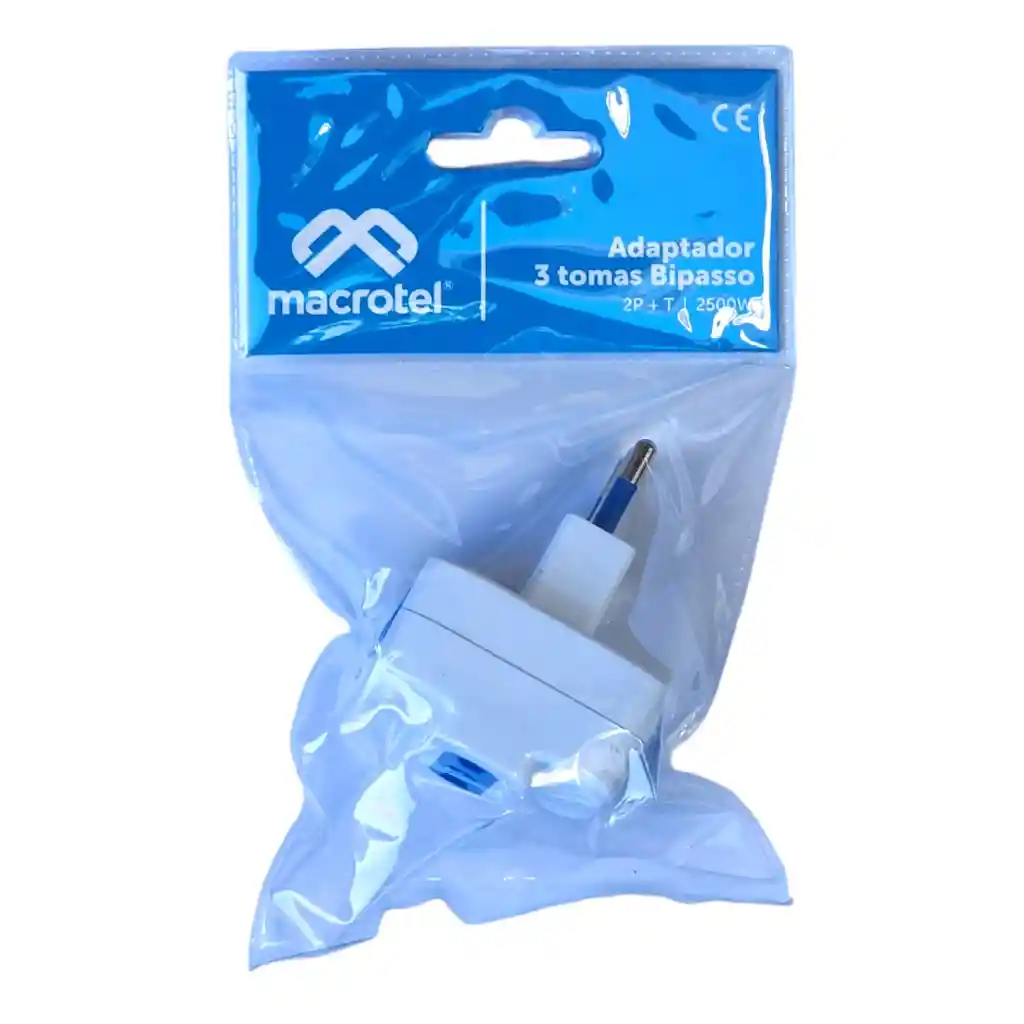 Enchufe Adaptador Triple Bipaso Macrotel 10/16 2500w