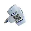 Enchufe Adaptador De Pared 3 Tomas Tm-800102wh Tecmaster