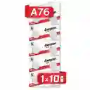 Pack 10 Pilas Pila Energizer Ag13 Lr44 A76