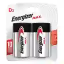 Pack 2 Pilas Energizer Max D Alcalina
