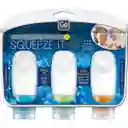 Set 3 Botellitas Para Cabina Silicona 60ml