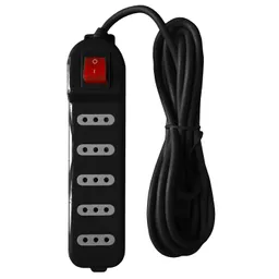 Alargador Eléctrico Macrotel 3 Mts 5 Pos Negro Switch