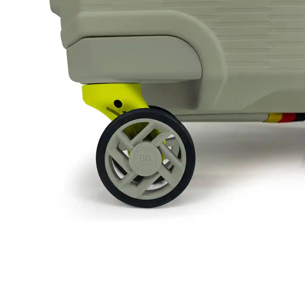 Maleta De Cabina (10 Kg) Bg Berlin Zip² Cierre De Seguridad 35 Lts Verde