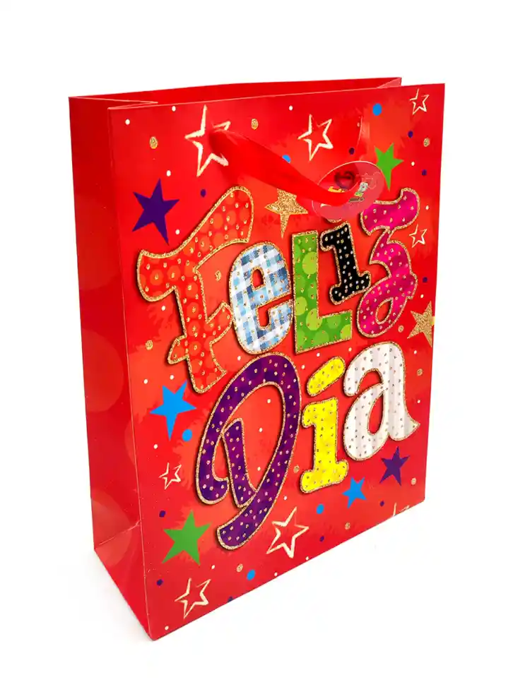 Bolsa De Regalo Grande (l) Feliz Dia