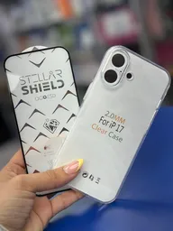 Carcasa Trasparente + Lamina De Vidrio Para Iphone 17