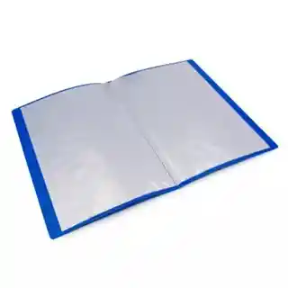 Carpeta Con 40 Fundas Oficio Azul Jm