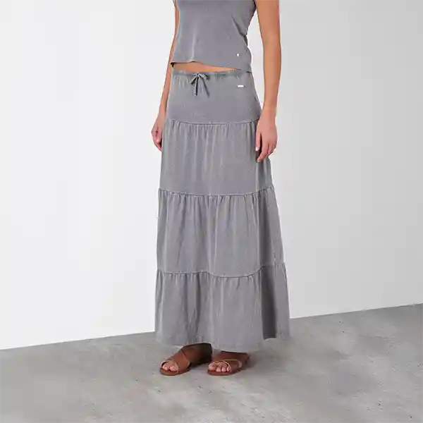 Falda Larga Gris Xxs Mujer Raindoor