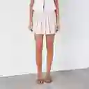 Falda Globo Lino Beige Xs Mujer Raindoor