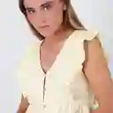 Blusa Cintas Amarillo L Mujer Raindoor