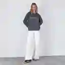 Polerón Crew Neck Logo Parche Gris M Mujer Raindoor