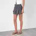 Falda Globo Lino Gris M Mujer Raindoor