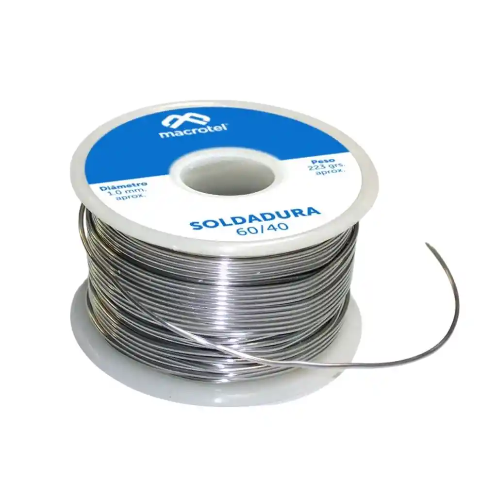 Soldadura 60/40 1mm 223g Electrónica Ms-0550 Macrotel