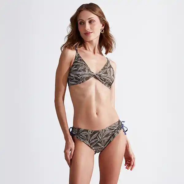 Bikini Paradiso Hojas Xs Verde Musgo