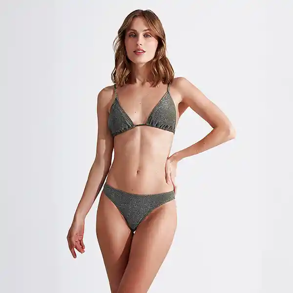 Bikini Paradiso Triángulo Lurex L Verde