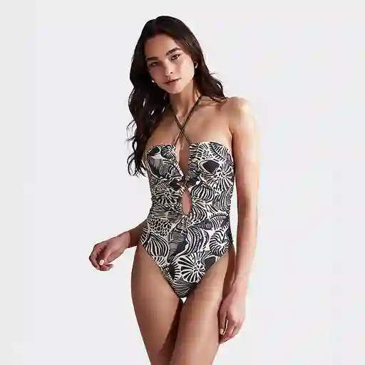 Traje De Baño Paradiso Caracoles L Beige