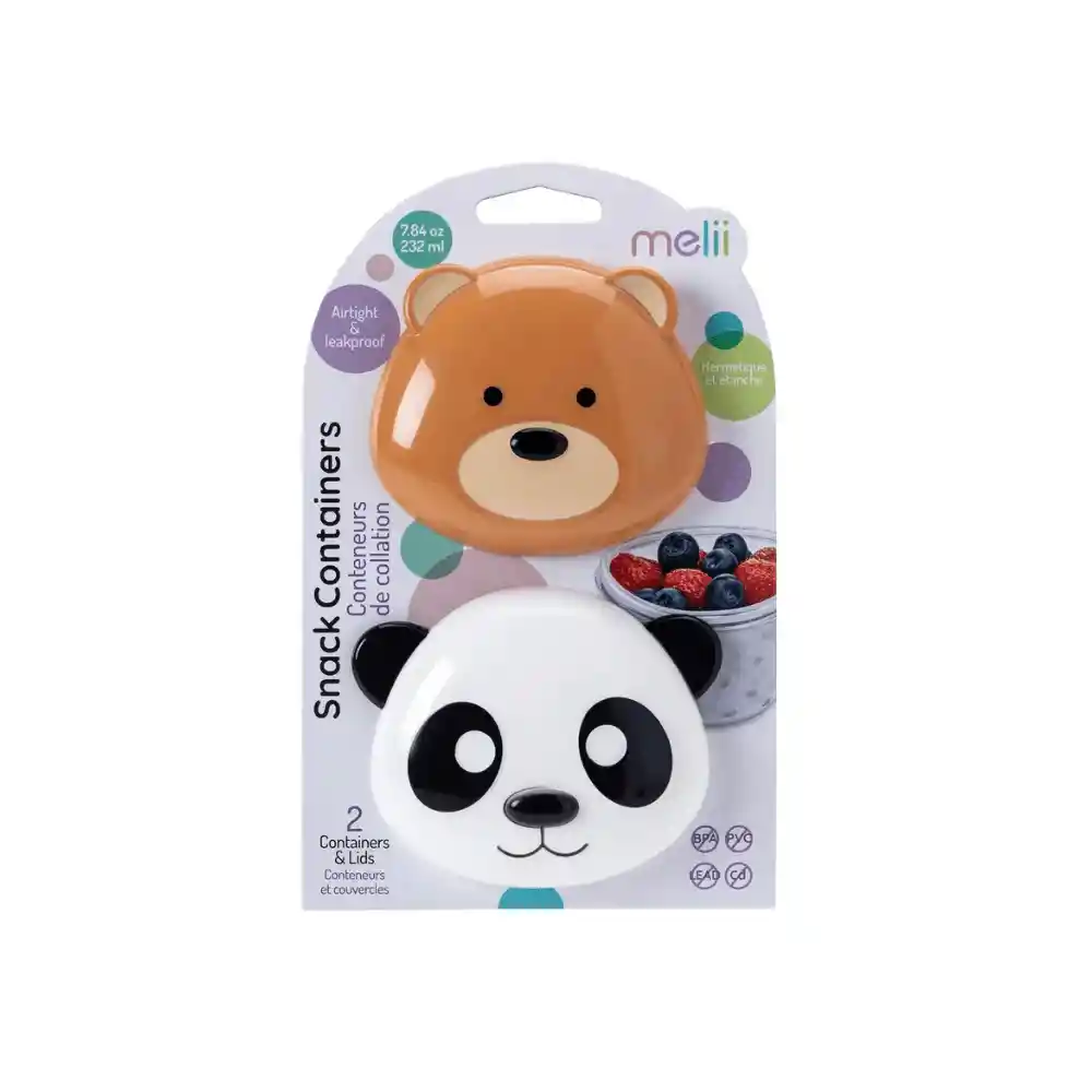 Pack De 2 Contenedores Snacks Melii