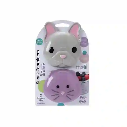 Pack De 2 Contenedores Snacks Melii