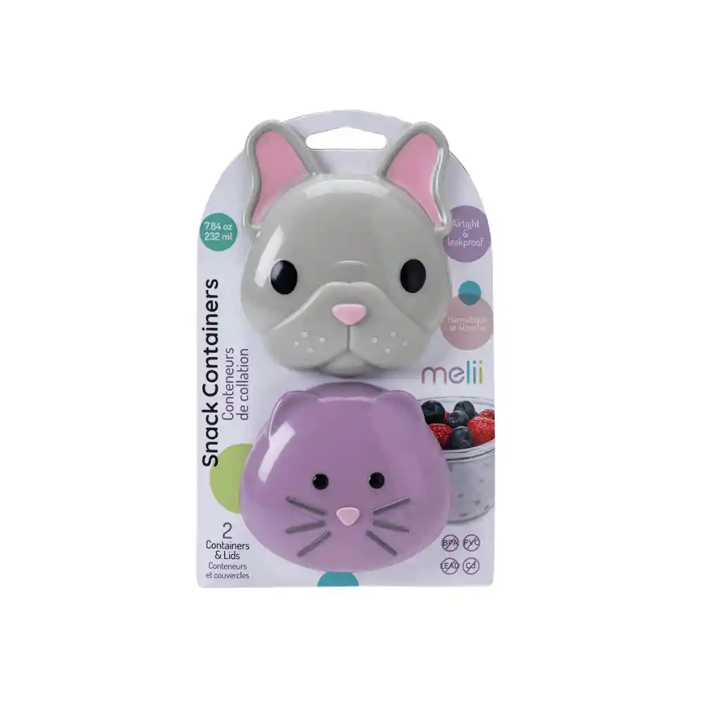 Pack De 2 Contenedores Snacks Melii