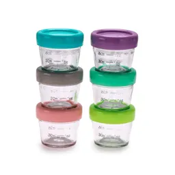 Pack 6 Contenedores De Vidrio Melii 118ml