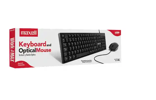 Combo De Teclado Y Mouse Alambrico Usb Maxell Wrkbc-10