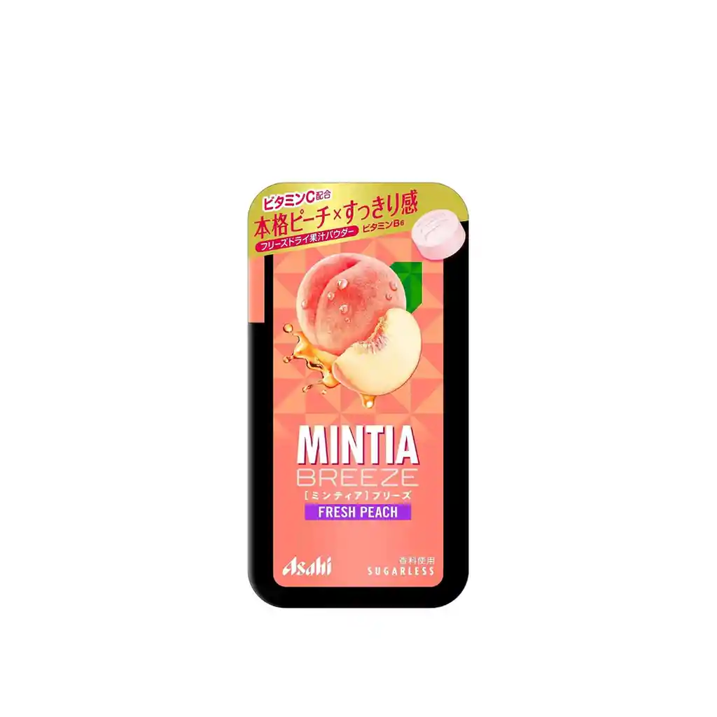 Mentas Frescas Durazno Breeze Asahi 22 Gr 30 Unid.