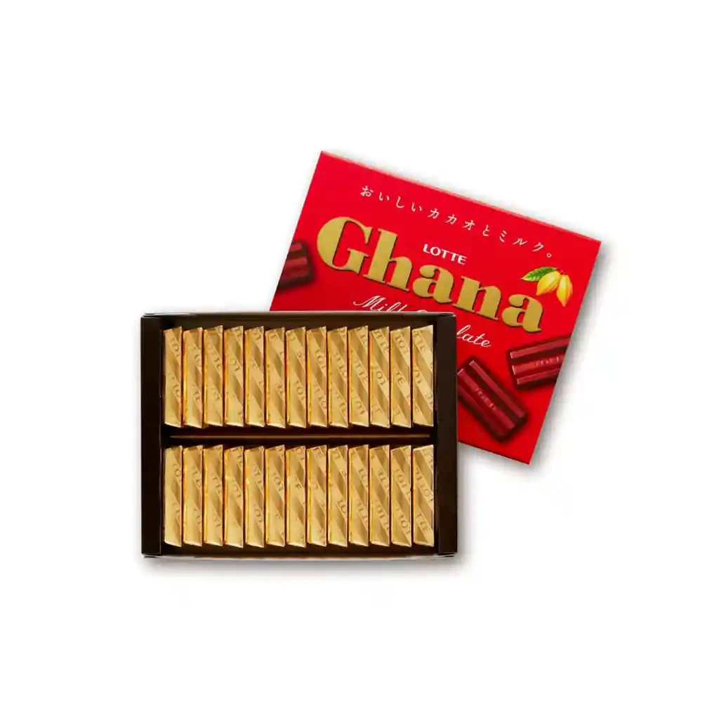 Chocolates Leche Extra Cacao Ghana Lotte 119 Gr 26 Unid.