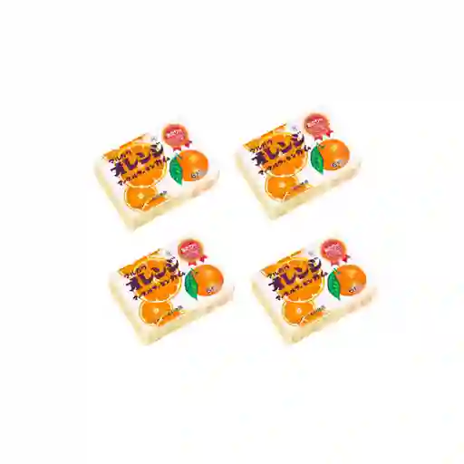 Pack 4 Chicles Mármol Naranja Marukawa 38 Gr 6 Unid.