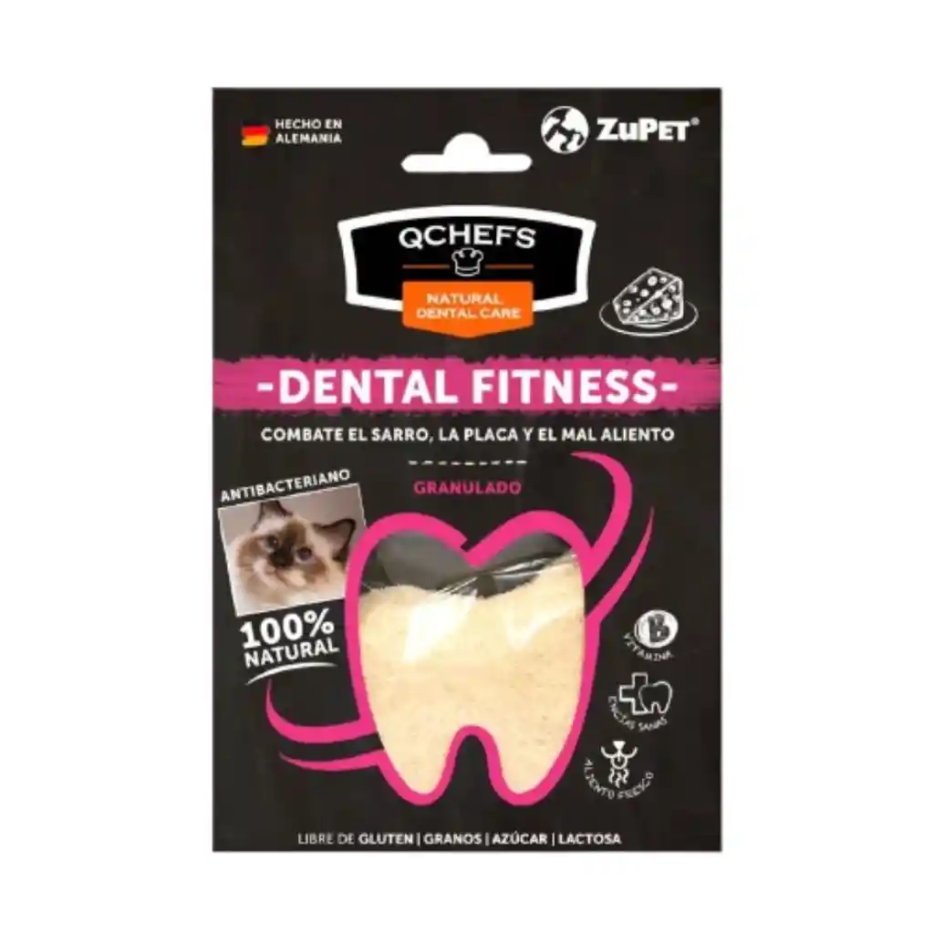 Qchefs, Snack Dental Fitness Granulado, Para Gatos (80gr)