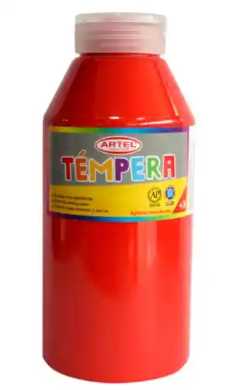 Tempera 500ml Rojo Bermellon Artel