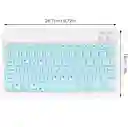 Kit De Teclado Y Mouse Bluetooth 10 Pulgadas Celeste