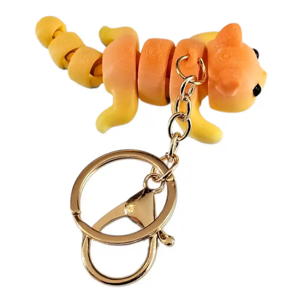 Llavero En Impresión 3d Gatito Descansando Color Surtido