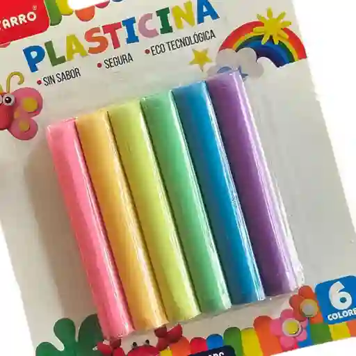 Plastilina Colores Pasteles 6unds Eco Tecnoligica 70grs