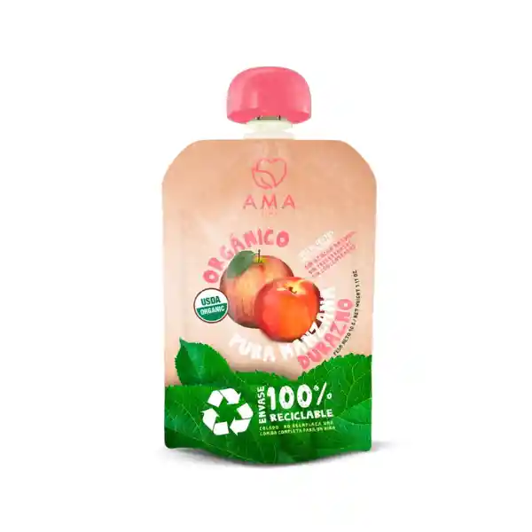 Puré Manzana Durazno (90g) Ama