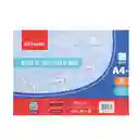 Block De Cartulina Blanca A4 + 10 Hojas