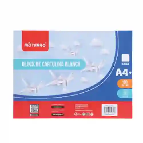 Block De Cartulina Blanca A4 + 10 Hojas
