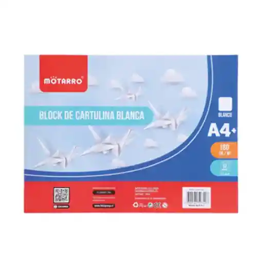 Block De Cartulina Blanca A4 + 10 Hojas