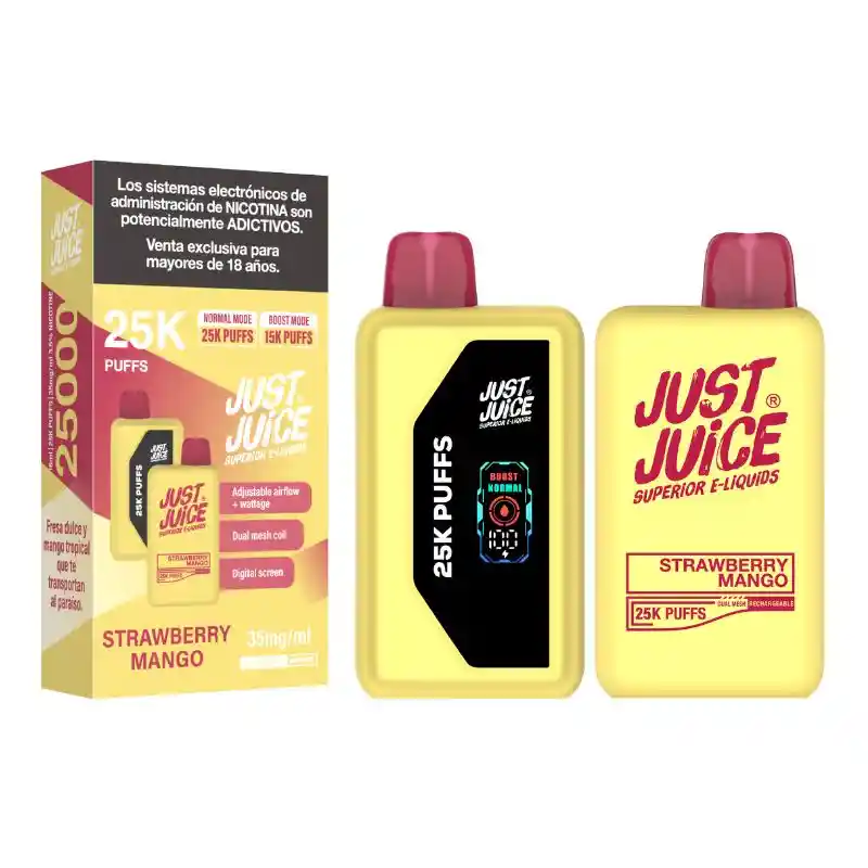Vaporizador Desechable Just Juice - Strawberry Mango - 25.000 Puffs