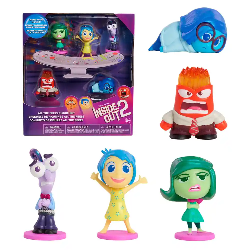 Blister 5 Figuras Del Revés 2 Disney Pixar