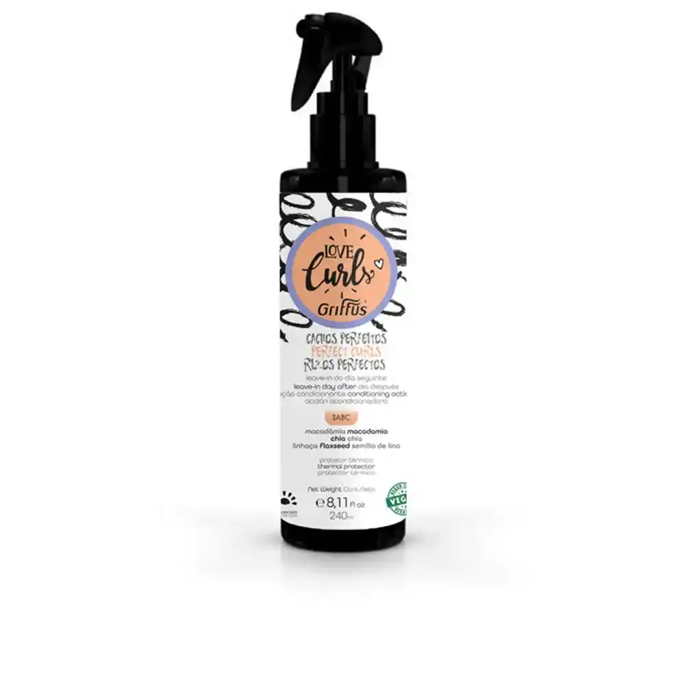 Spray Griffus Love Curls Rizos Perfectos 240 Ml Acondicionador Sin Enjuague