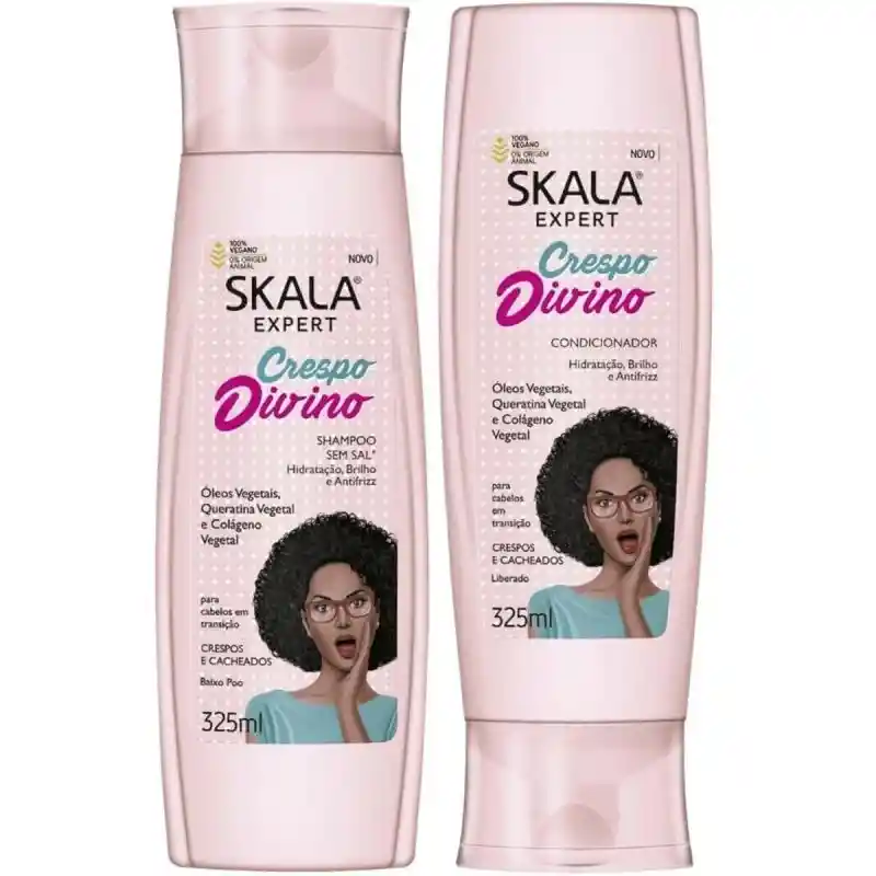 Kit Skala Expert Crespo Divino – Shampoo + Acondicionador 325 Ml