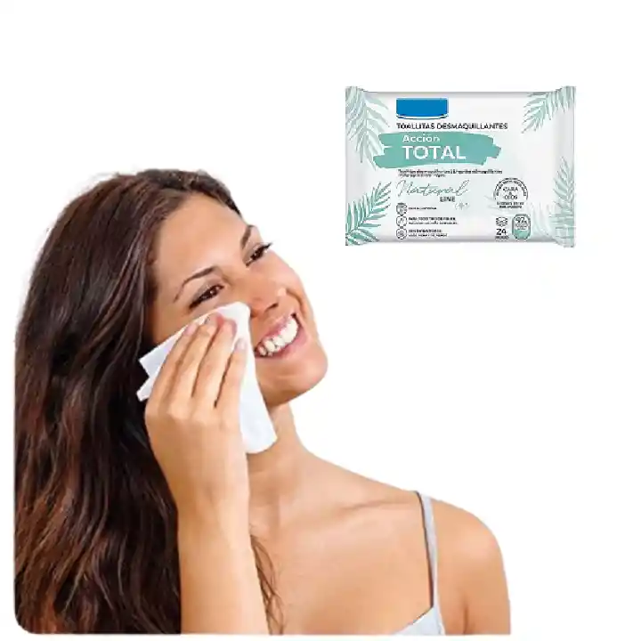 Toallitas Desmaquillantes Natural Line Todo Tipo Pieles 24 Pcs