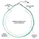 Collar Gargantilla Aguamarina 4mm Plata Fina 925 Terranova