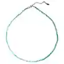 Collar Gargantilla Aguamarina 4mm Plata Fina 925 Terranova