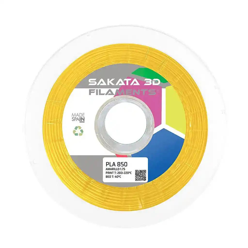 Filamento Sakata Pla 850 Color Amarillo 1.75mm 1kg