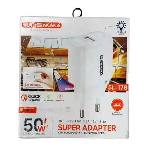 Cargador Cargar Rapida Iphone Small Size Soemma