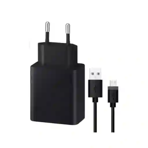 Turbo Cargador Compatible Con Motorola Micro Usb V8 Turbo15w Negro