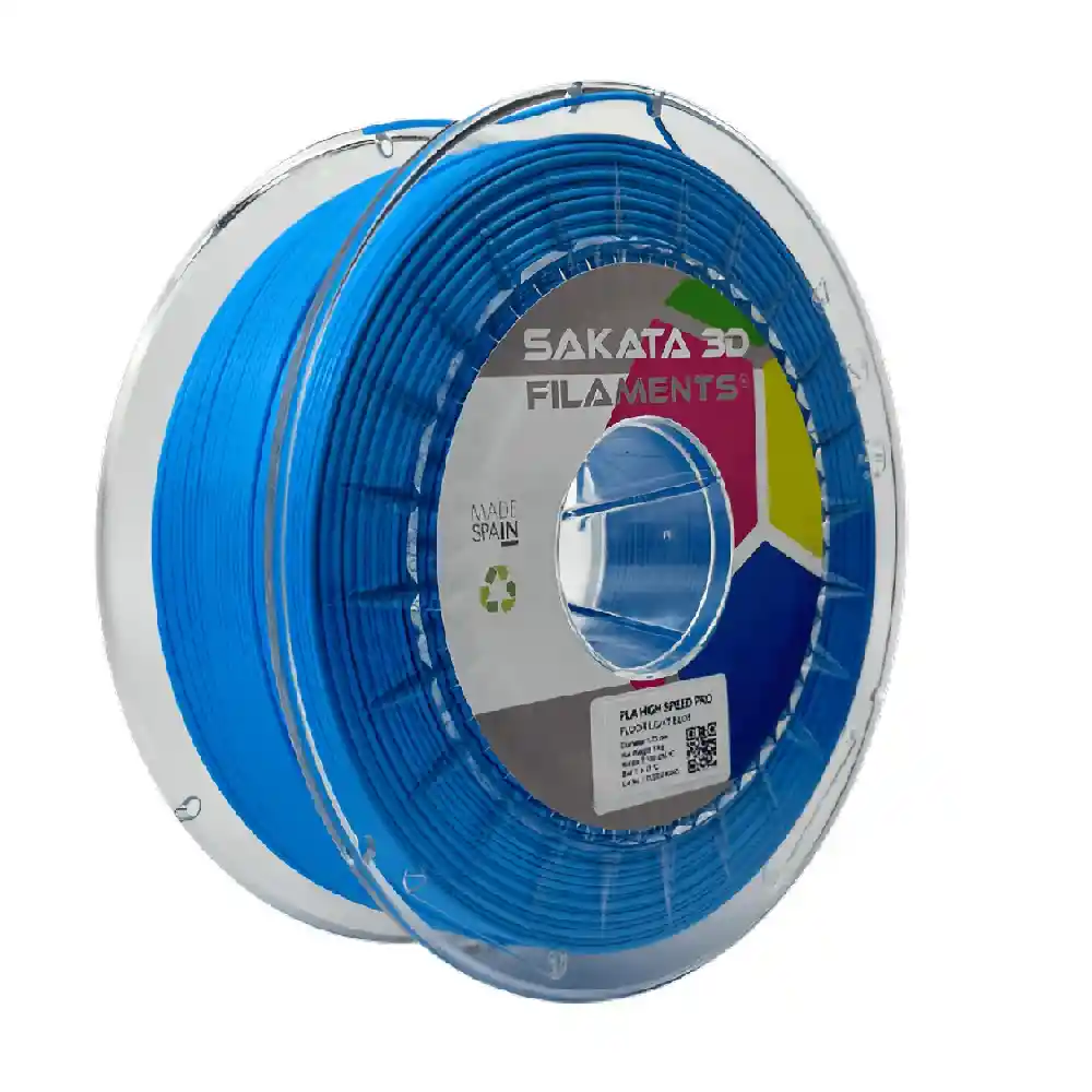Filamento Sakata Pla High Speed Pro Color Fluor Azul Claro 1.75mm 1kg