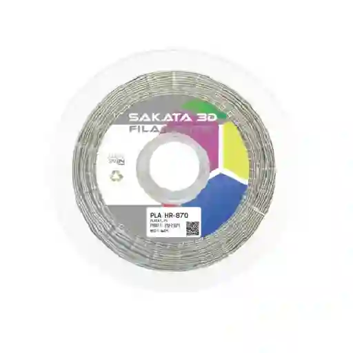 Filamento Sakata Pla Hr-870 Color Plata 1.75mm 1kg