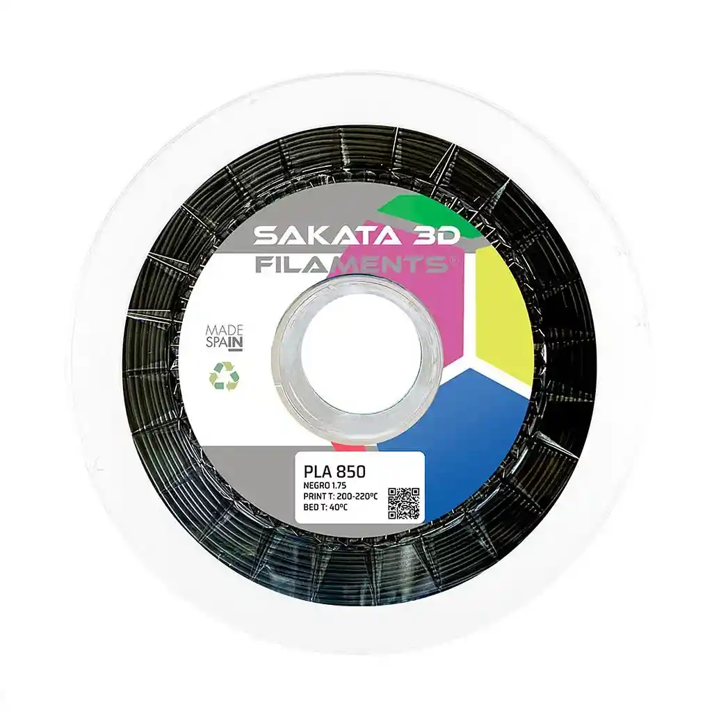Filamento Sakata Pla 850 Color Negro 1.75mm 1kg