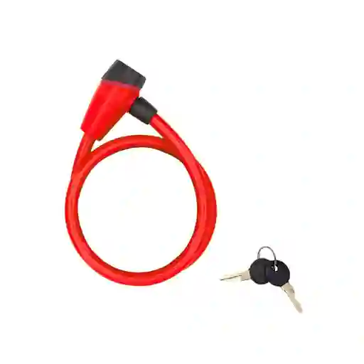 Cadena Para Bicicleta C/2 Llaves 80cm Rojo